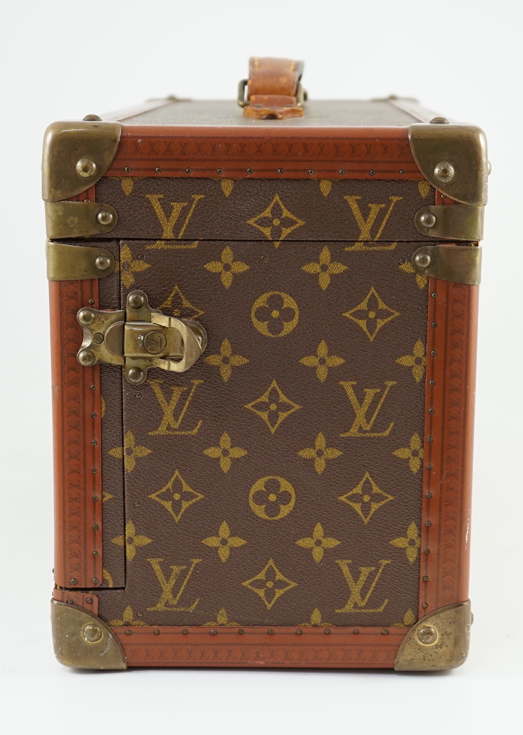 A Louis Vuitton train case, no.873750 Width 41cm. Depth 18cm. Height 24cm.